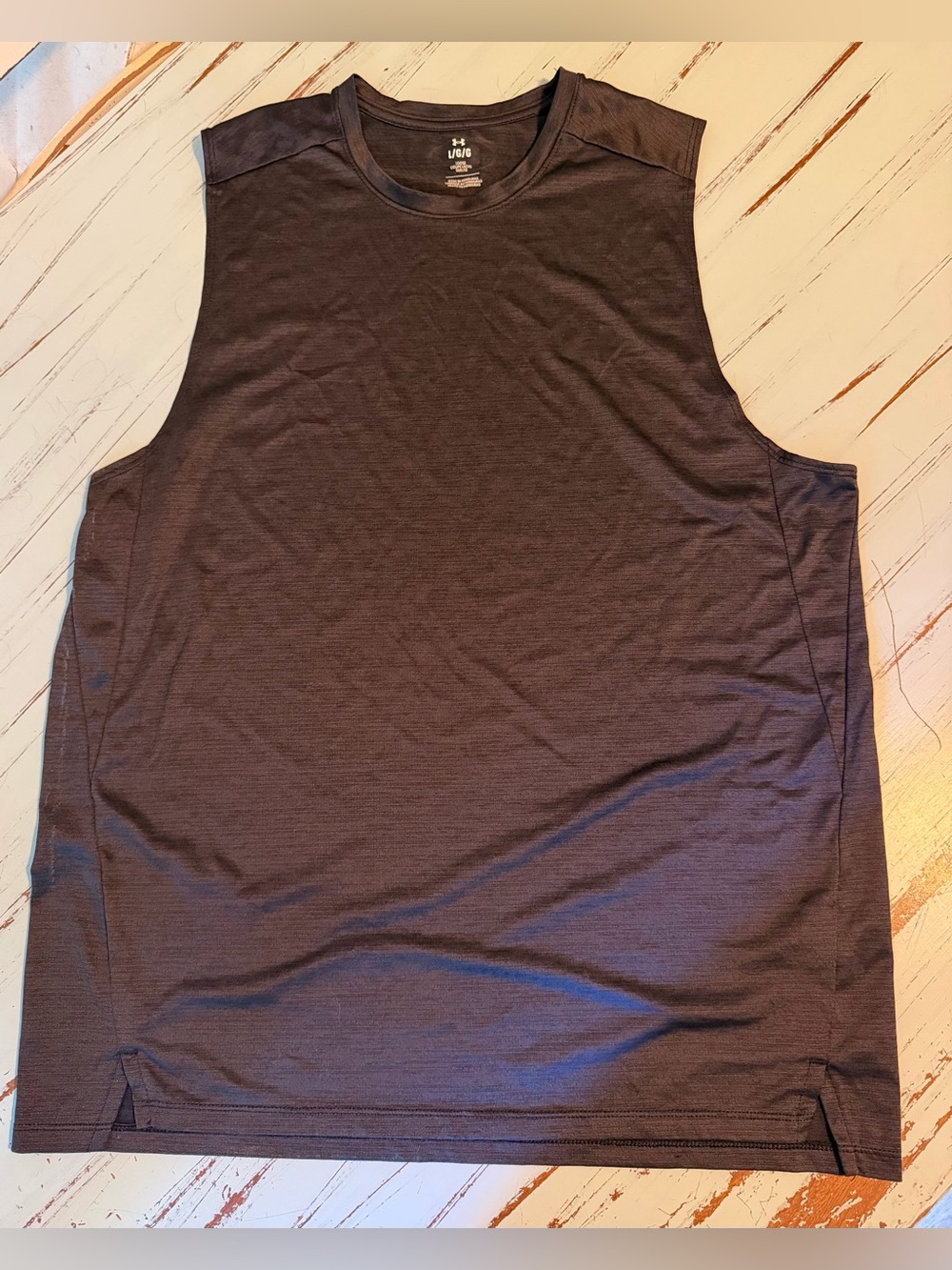 Under Armour Dark Grey Sleeveless Shirt Tank Loose Fit Men's Size Large